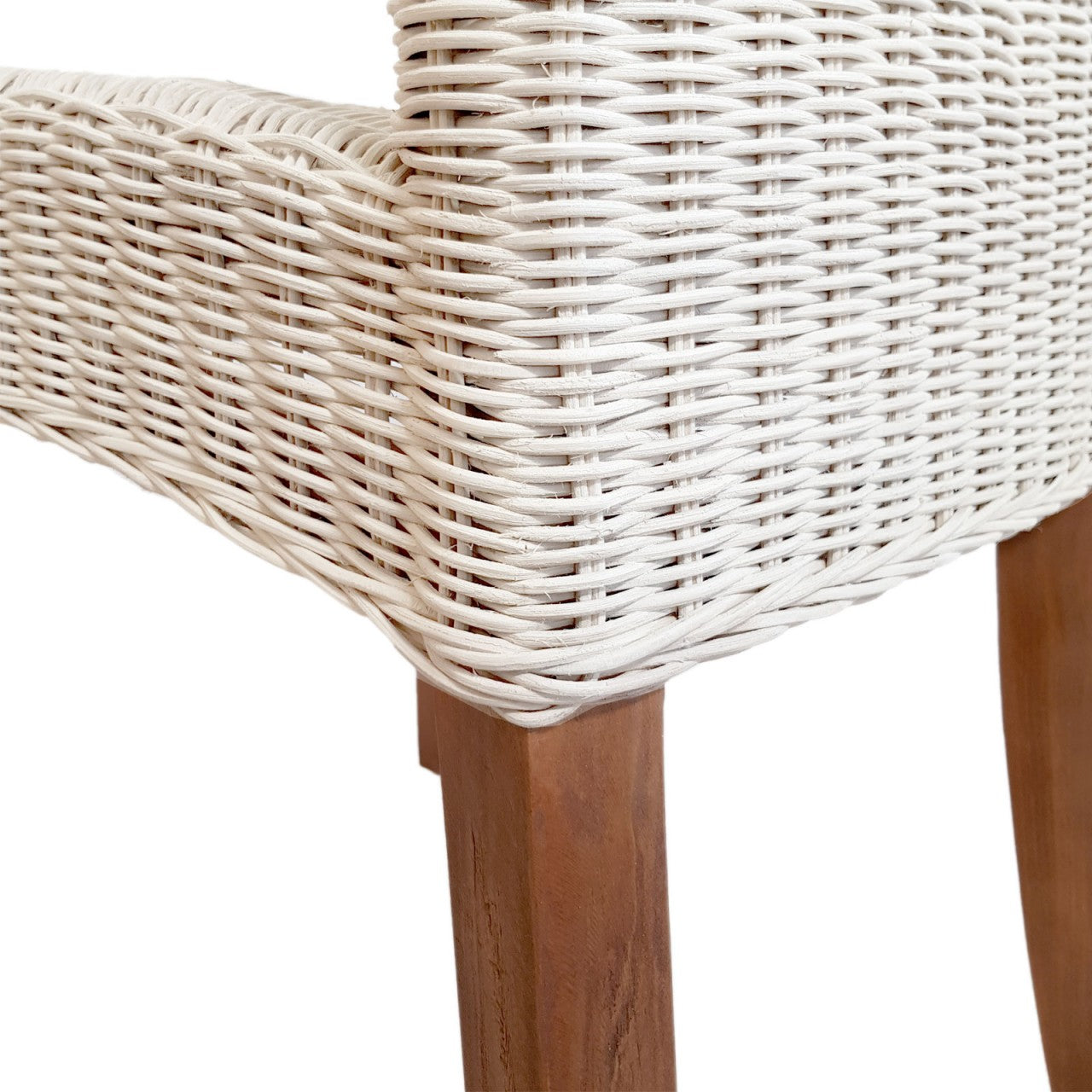 SVJ Eetkamerstoel Vierkant - 60 x 48 x 98 cm - Rotan - Wit