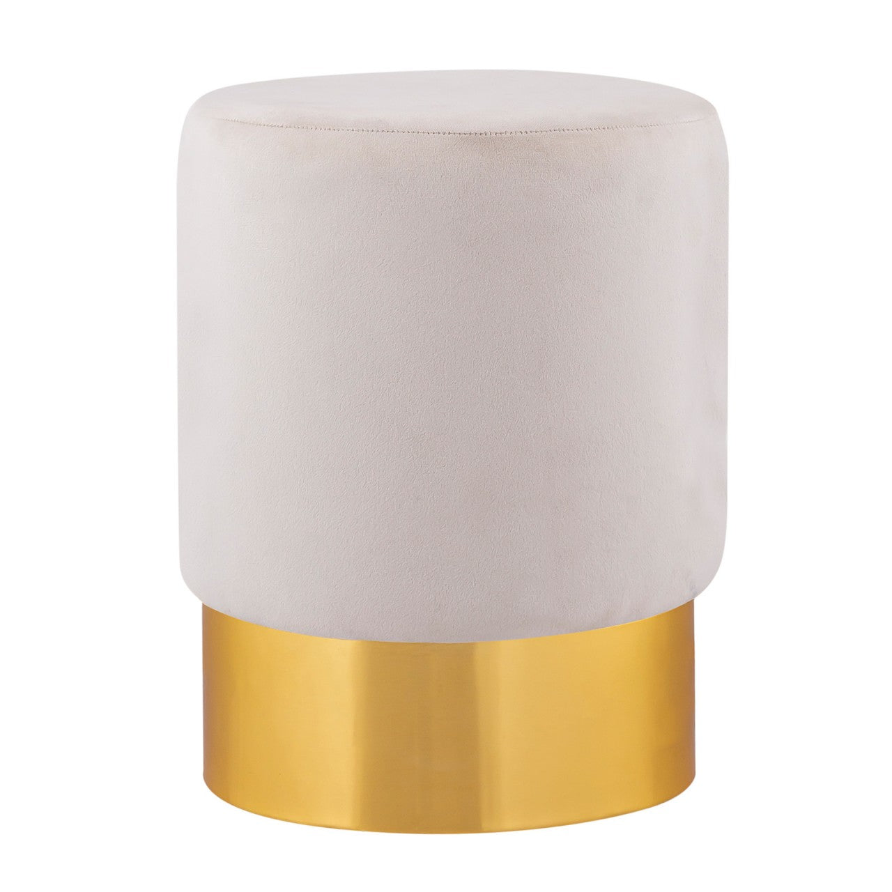 SVJ Kruk Rond - 31 x 31 x 43 cm - Polyester - Creme