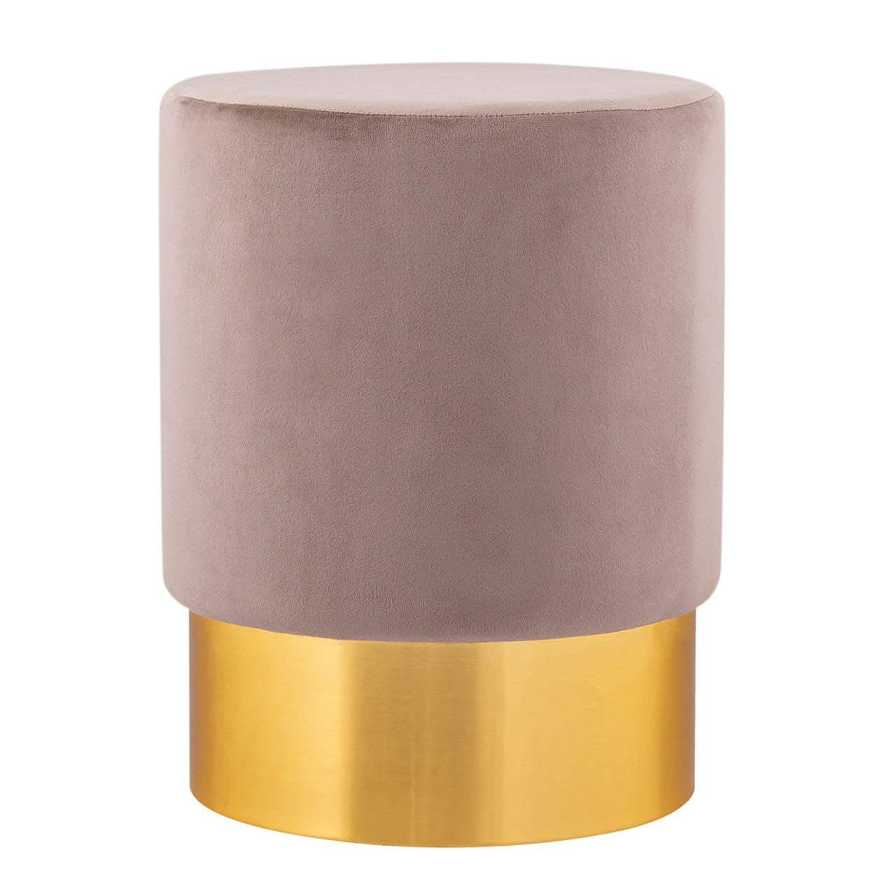 SVJ Kruk Rond - 31 x 31 x 43 cm - Polyester - Taupe