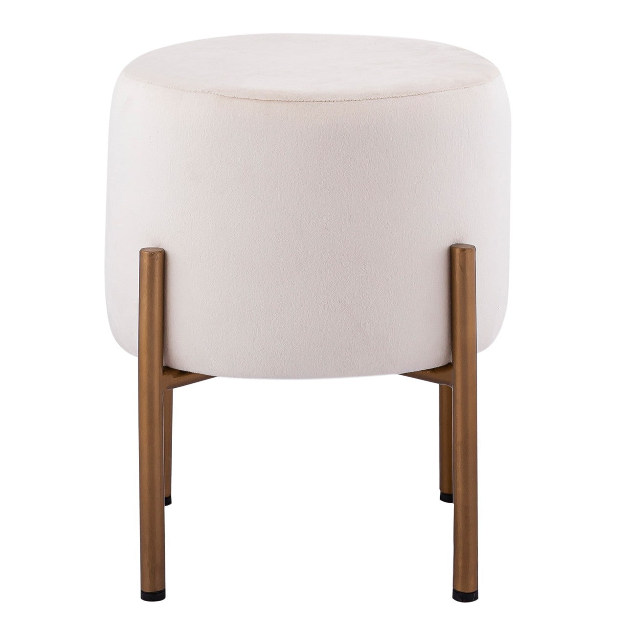 SVJ Kruk Rond - 32 x 32 x 38 cm - Polyester/Ijzer - Wit