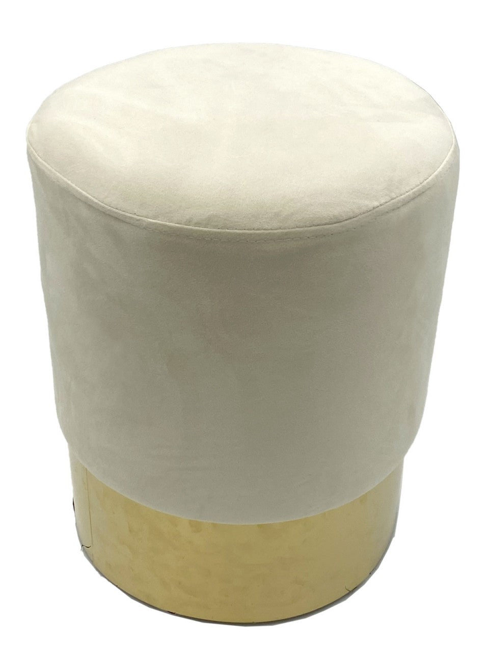 SVJ Kruk Rond - 32 x 32 x 42 cm - Polyester - Creme