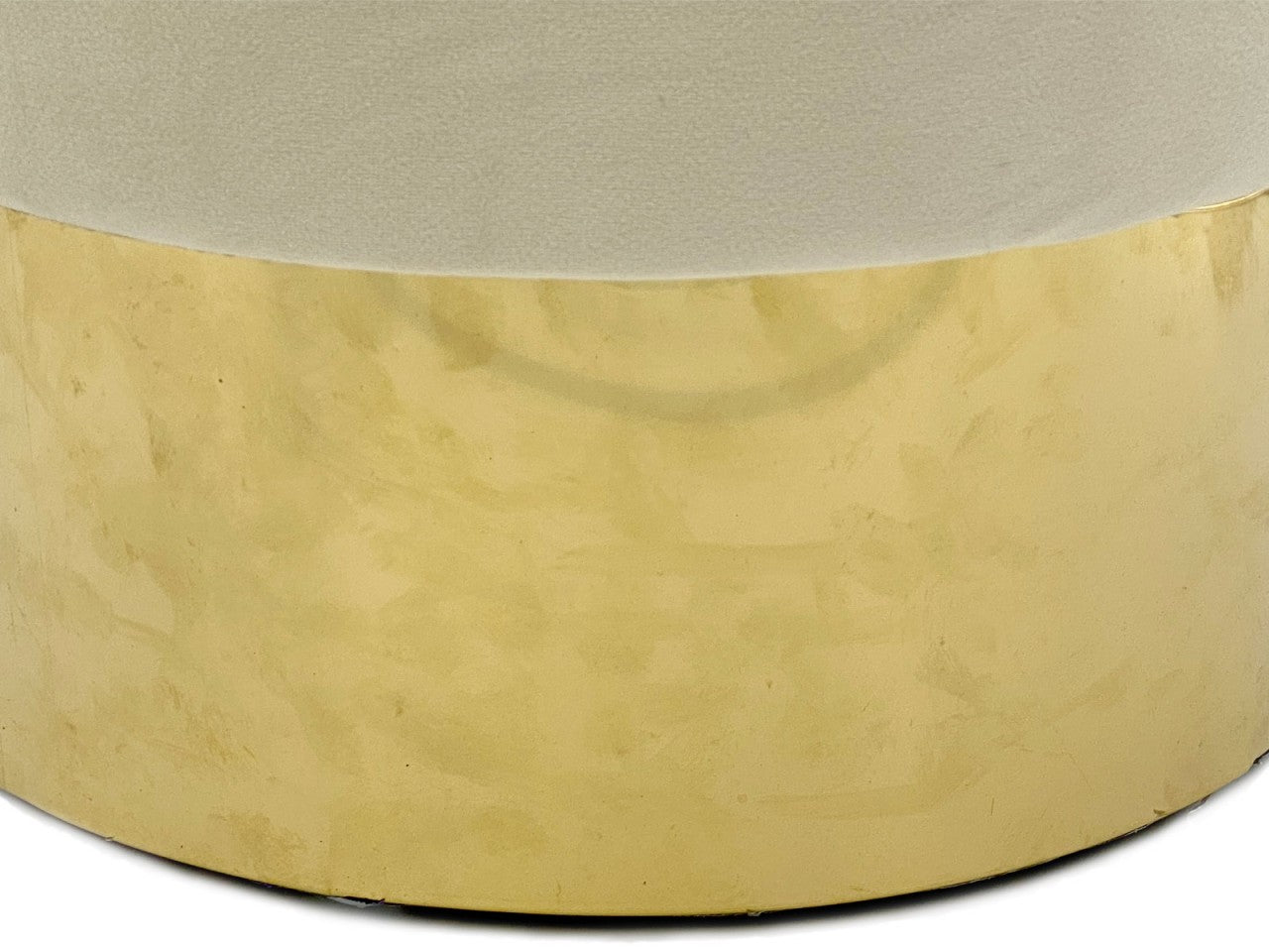 SVJ Kruk Rond - 32 x 32 x 42 cm - Polyester - Creme