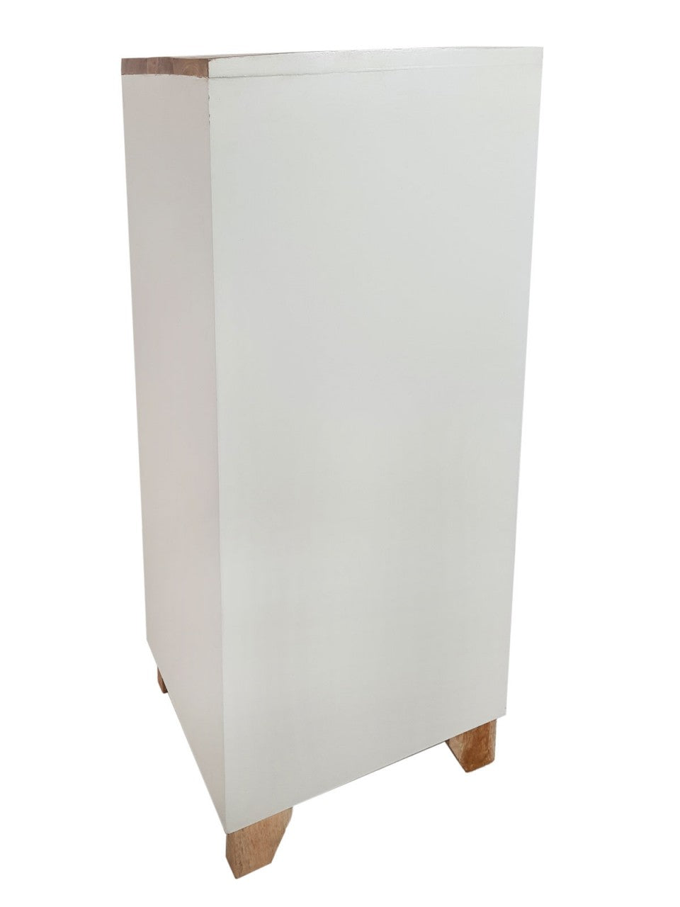 SVJ Bureaukast Rechthoekig - 35 x 40 x 92 cm - Mangohout - Wit/Bruin