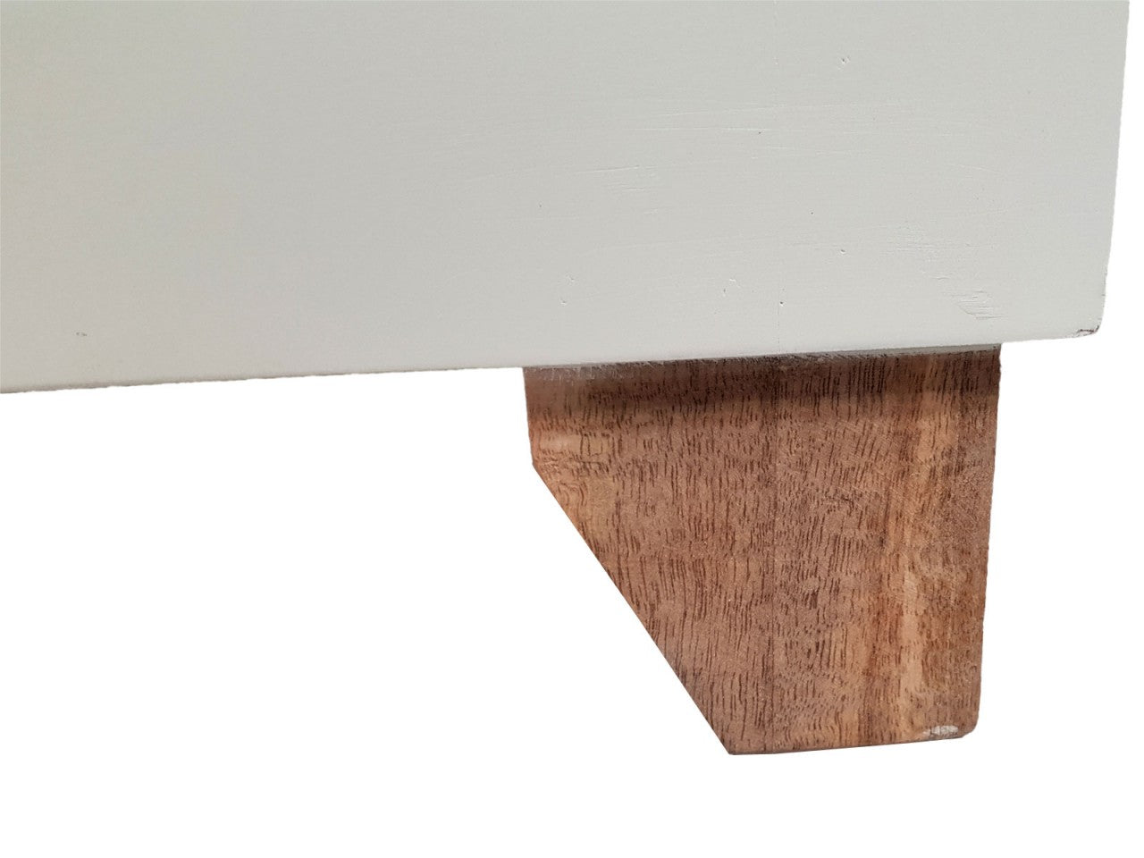 SVJ Bureaukast Rechthoekig - 35 x 40 x 92 cm - Mangohout - Wit/Bruin