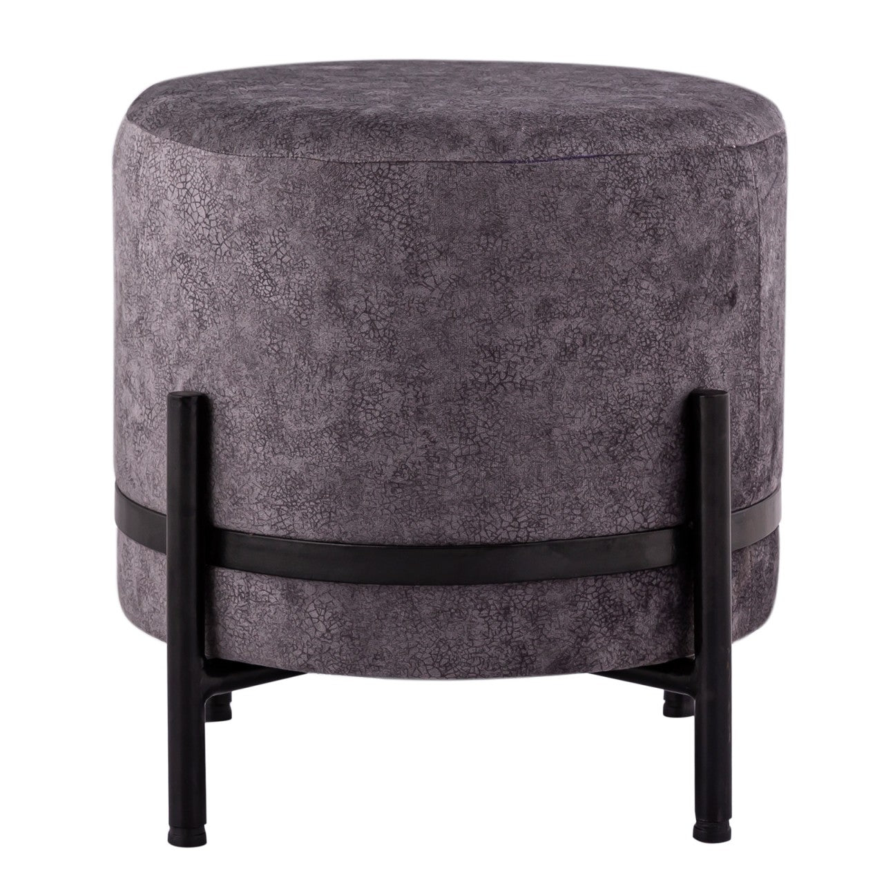 SVJ Kruk Rond - 35 x 35 x 37 cm - Microvezel - Donkergrijs