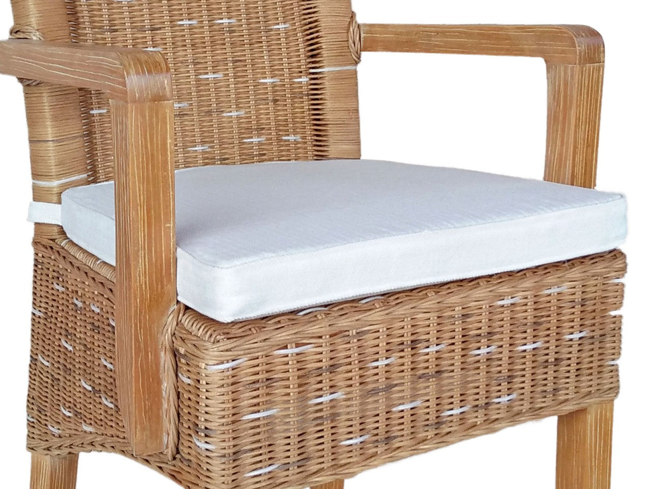 SVJ Stoelkussen Vierkant - 40 x 47 x 2 cm - Microvezel - Wit