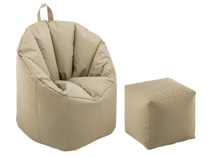 SVJ Zitzak Rond - 70 x 70 x 80 cm - Nylon - Taupe