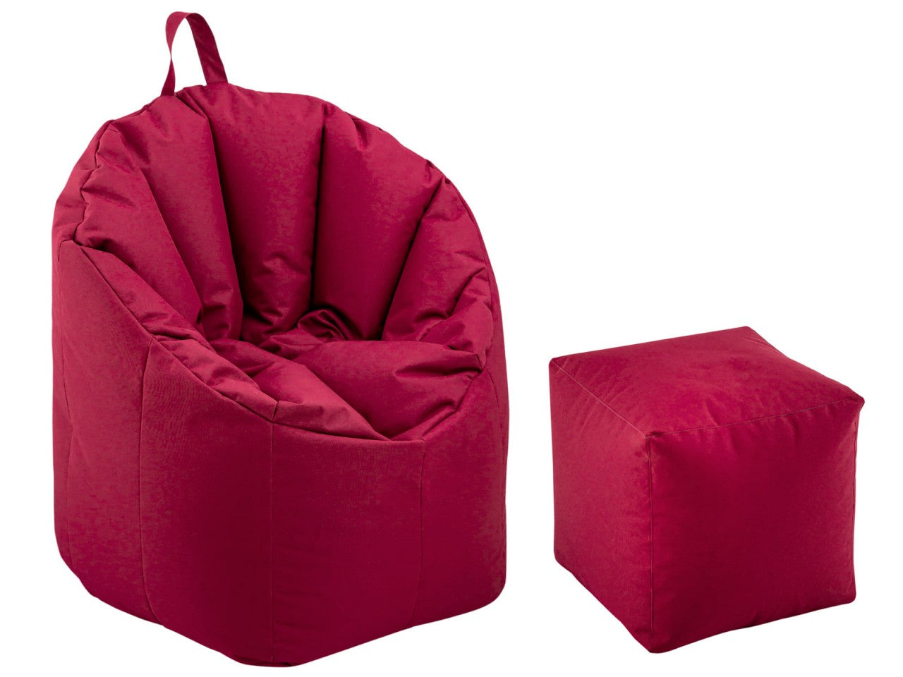 SVJ Zitzak Rond - 70 x 70 x 80 cm - Nylon - Rood