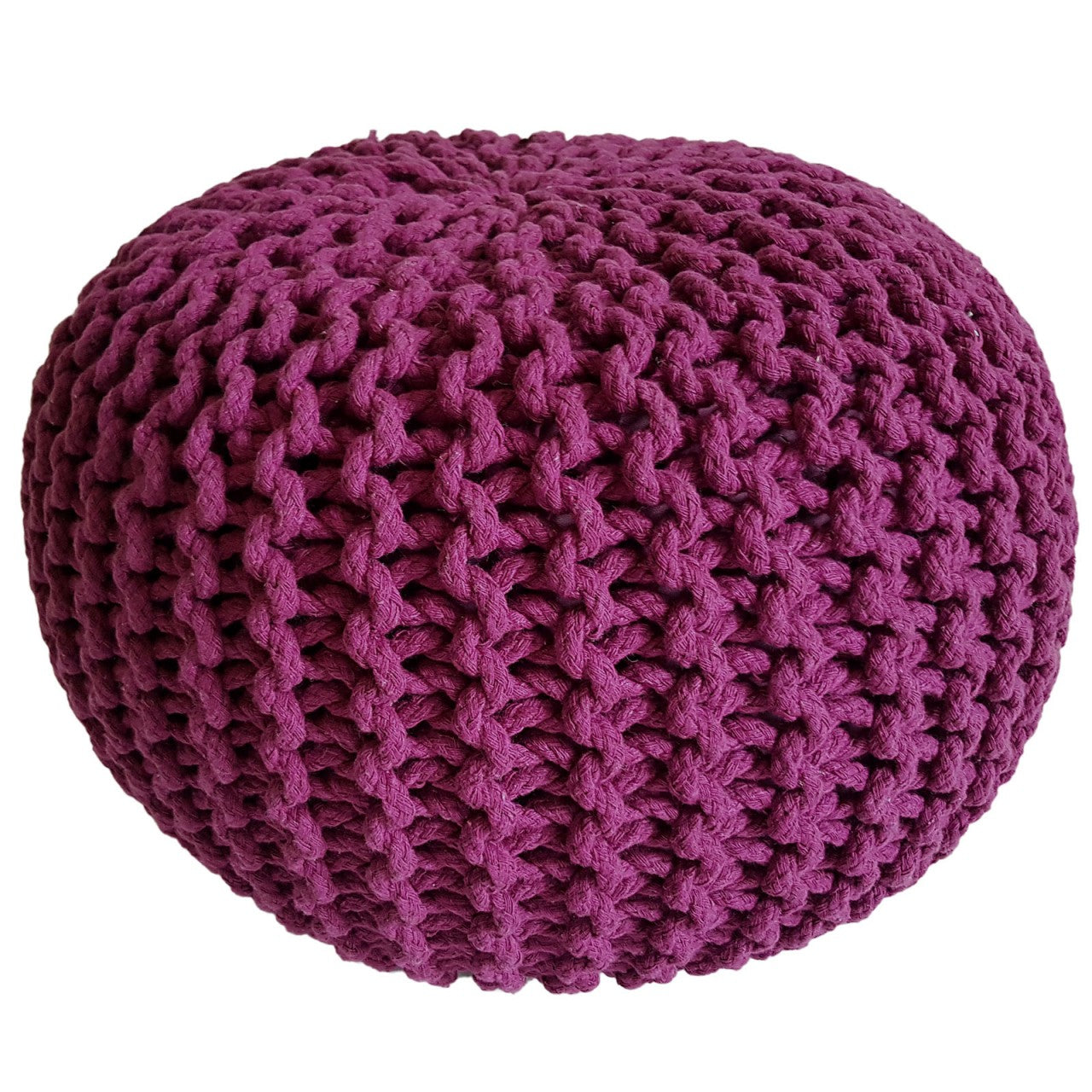 SVJ Poef Rond - 45 x 45 x 30 cm - Katoen - Paars