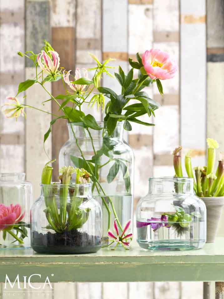 Mica Decorations Vienne Vaas - H35 x Ø21 cm - Glas - Set van 2