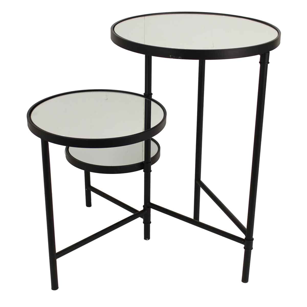 SVJ Home Decorations Mensa Tafel - H60 x Ø37 cm - Metaal - Zwart