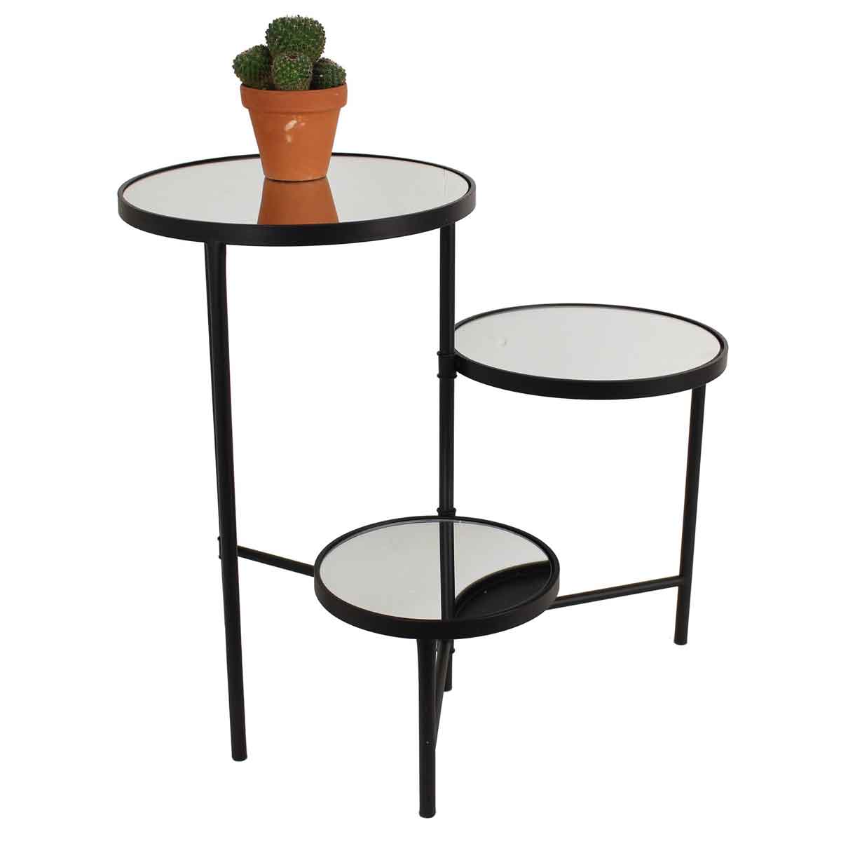 SVJ Home Decorations Mensa Tafel - H60 x Ø37 cm - Metaal - Zwart